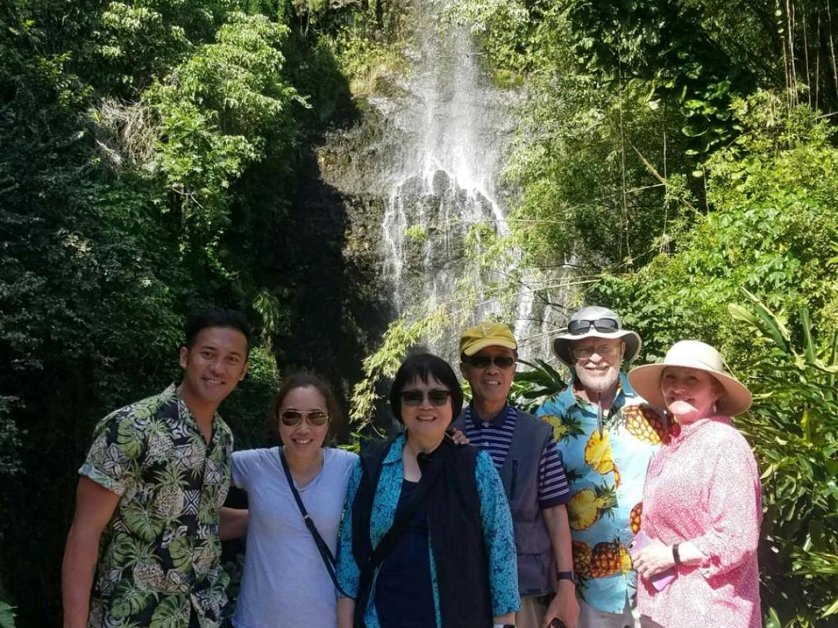 a group of people posing for the camera