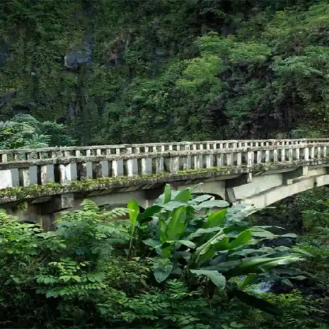 famous bridge Highway to Hana