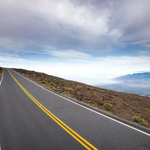 Haleakala Highway ascending crater